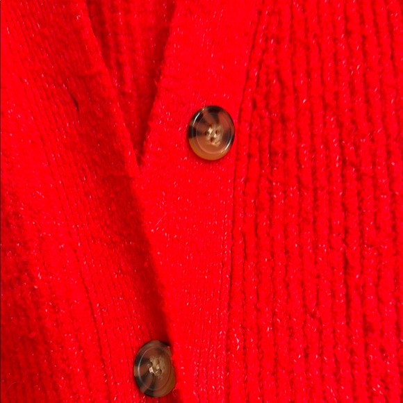 Red Button-Up Cardigan - Picture 3 of 3